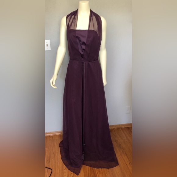 Chic Plum Maxi Dress Bridesmaid Dresses - Picture 1 of 10